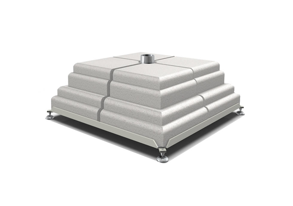 Iron base with 8 concrete weights set Iron base with 8 concrete weights set Poggesi
