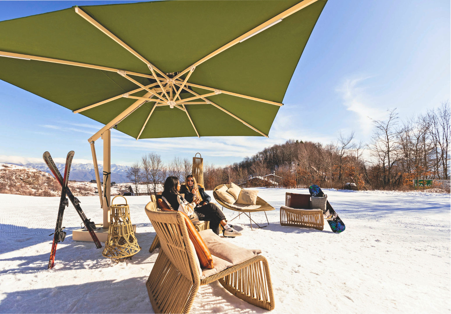 poggesi outdoor parasols - green tones